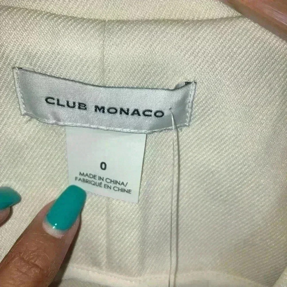 Club Monaco Half Belted Dress Robe Cream - Picture 9 of 15